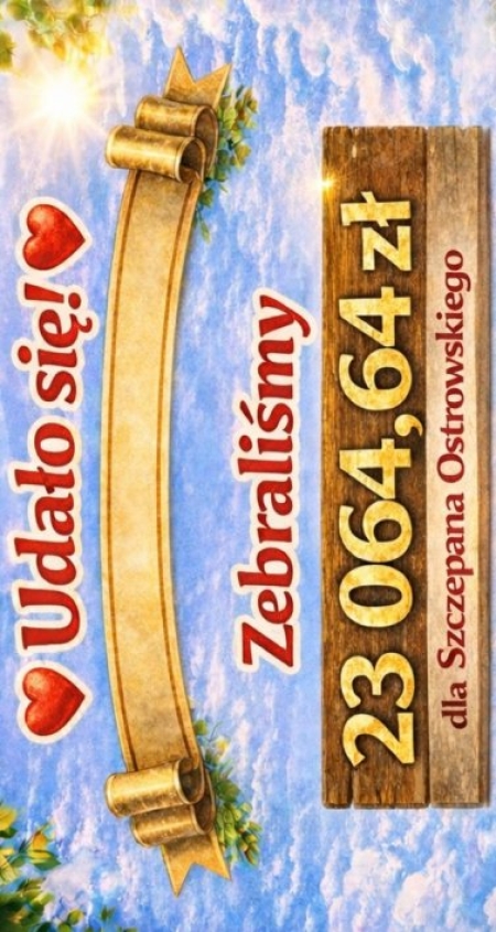 Akcja pomocy dla Szczepana - wyniki